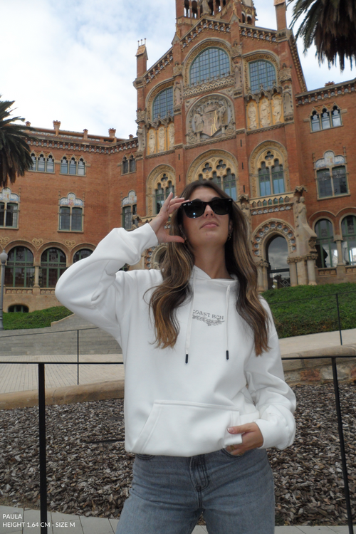 White Wake Up Hoodie CoastBcn