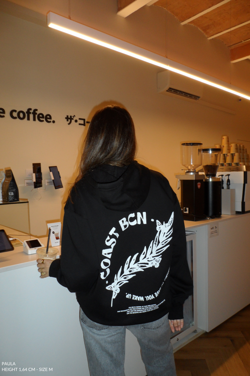 Black Wake Up Hoodie CoastBcn