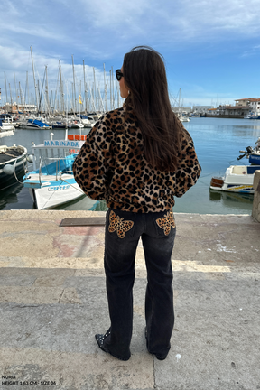 Leopard Butterfly Jeans