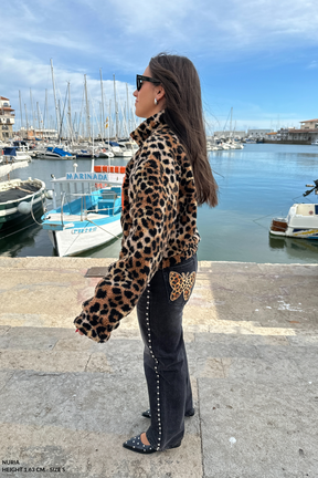 Leopard Fleece Jacket