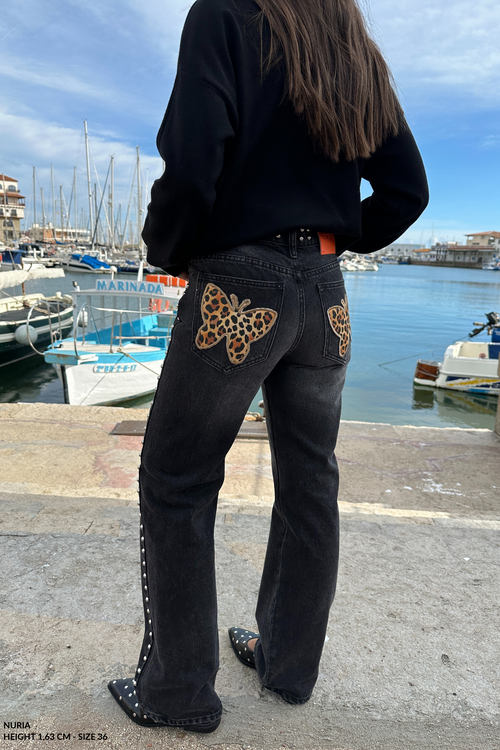 Leopard Butterfly Jeans