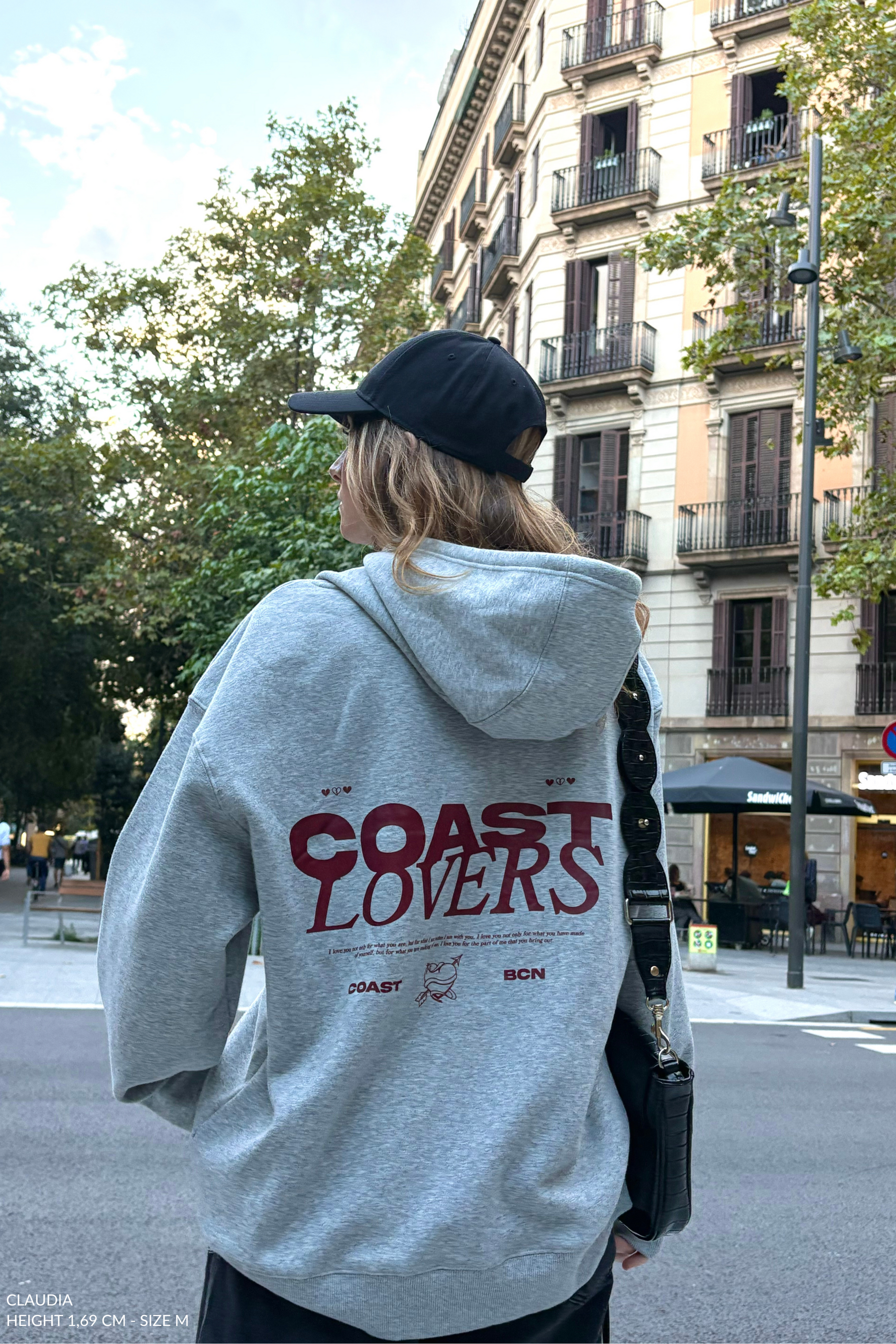 Gray Coast Lovers Hoodie CoastBcn