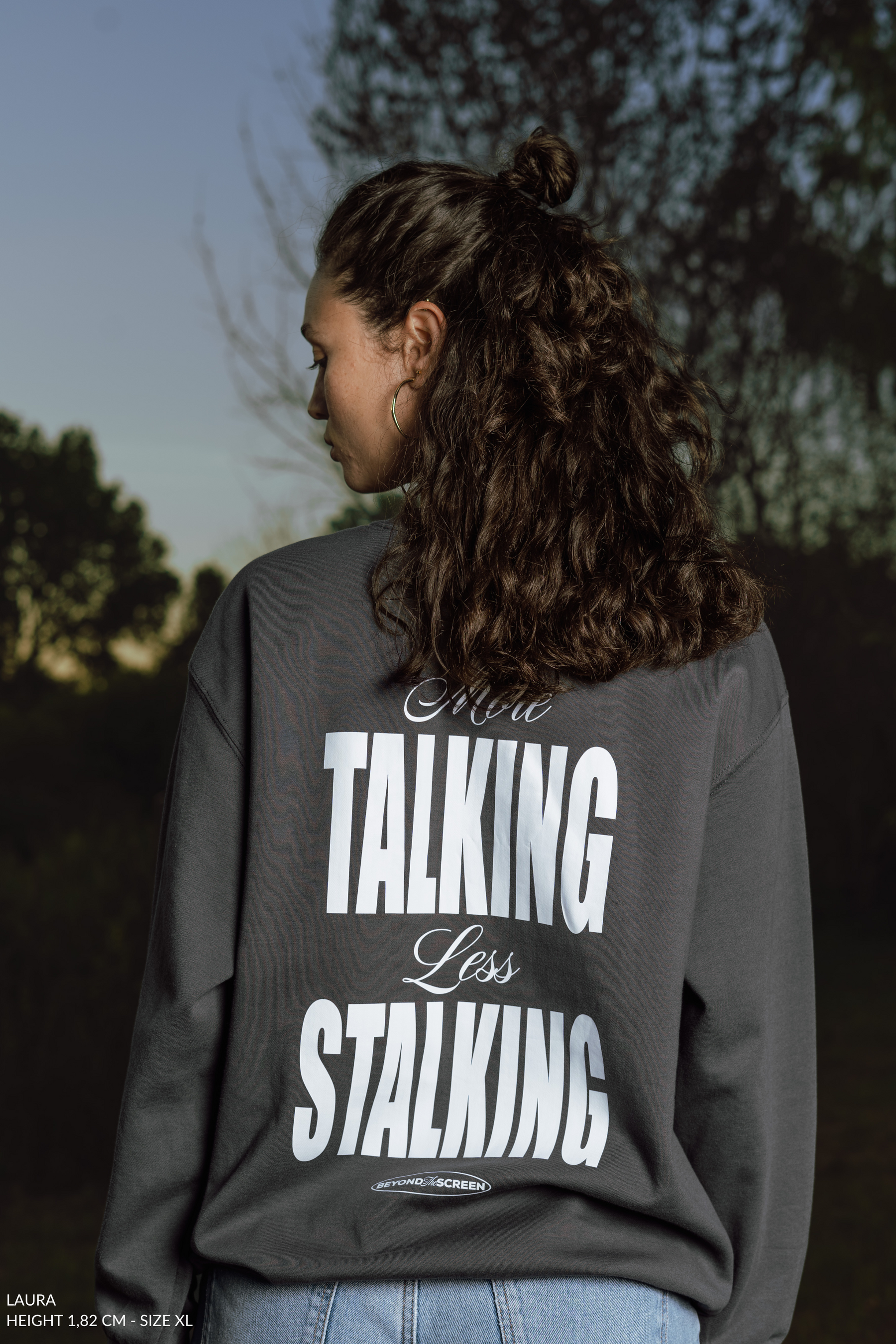 Gray Less Stalking Sweatshirt CoastBcn