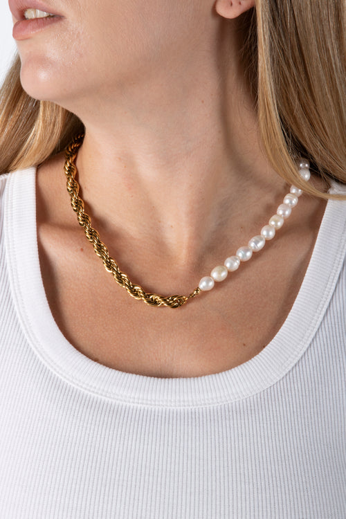 Gold Pearl Necklace CoastBcn