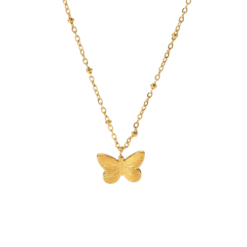 Gold Mariposa Necklace CoastBcn