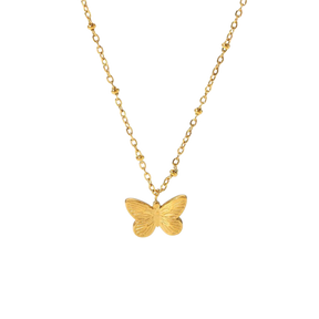 Gold Mariposa Necklace CoastBcn